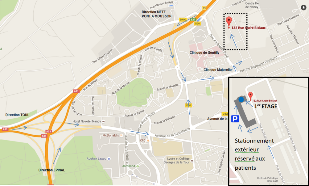 Accès stationnement